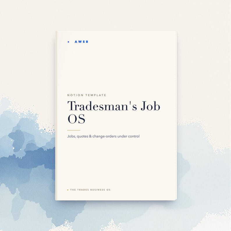 Contractor Notion Template, Tradesman Job & Quote Tracker, Subcontractor and Change-Order Log, Construction CRM, Instant Download image 1