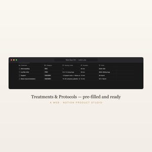 Med Spa Notion Template, Aesthetic Practice OS, Treatment Inventory and Membership Manager, Esthetician Business Planner, Instant Download image 3