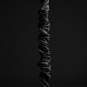 Zestaw 8 czarnych jedwabnych grafik ściennych Stillwind, rzeźbiarskie abstrakcyjne wydruki artystyczne, ciemna minimalistyczna monochromatyczna dekoracja, pobieranie cyfrowe zdjęcie 9