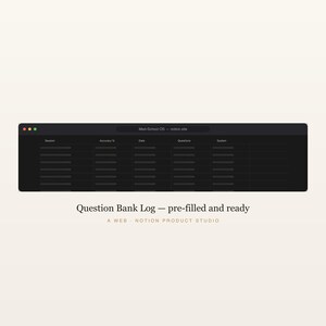 Med School Notion Template, USMLE Step 1 Study Planner, Board Prep & Question-Bank Tracker, Medical Student Organizer, Instant Download image 5