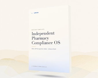 Pharmacy Compliance Notion Template, DEA & USP Tracker, Pharmacist SOP Toolkit, Controlled Substance Log, Inspection Prep, Download