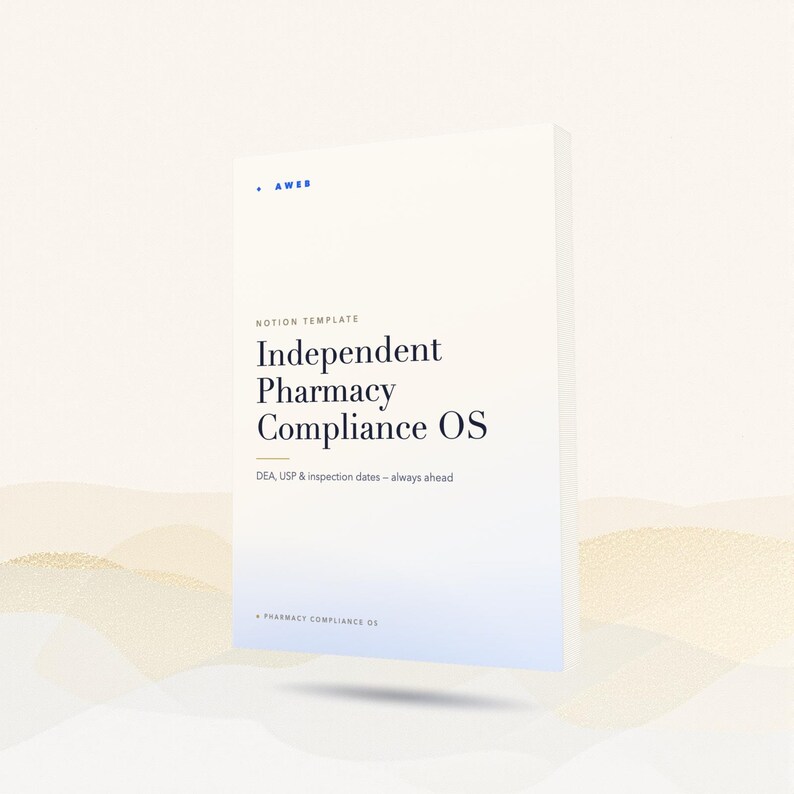 Plantilla de Nociones de Cumplimiento Farmacéutico, Rastreador DEA y USP, Kit de Herramientas SOP para Farmacéuticos, Registro de Sustancias Controladas, Preparación para Inspecciones, Descargar imagen 1
