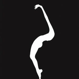 The Unpainted Figure Art Set of 8, Black and White Silhouette Wall Art, Minimalist Nude Figure Prints, Modern Digital Download image 8