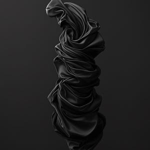 Zestaw 8 czarnych jedwabnych grafik ściennych Stillwind, rzeźbiarskie abstrakcyjne wydruki artystyczne, ciemna minimalistyczna monochromatyczna dekoracja, pobieranie cyfrowe zdjęcie 5