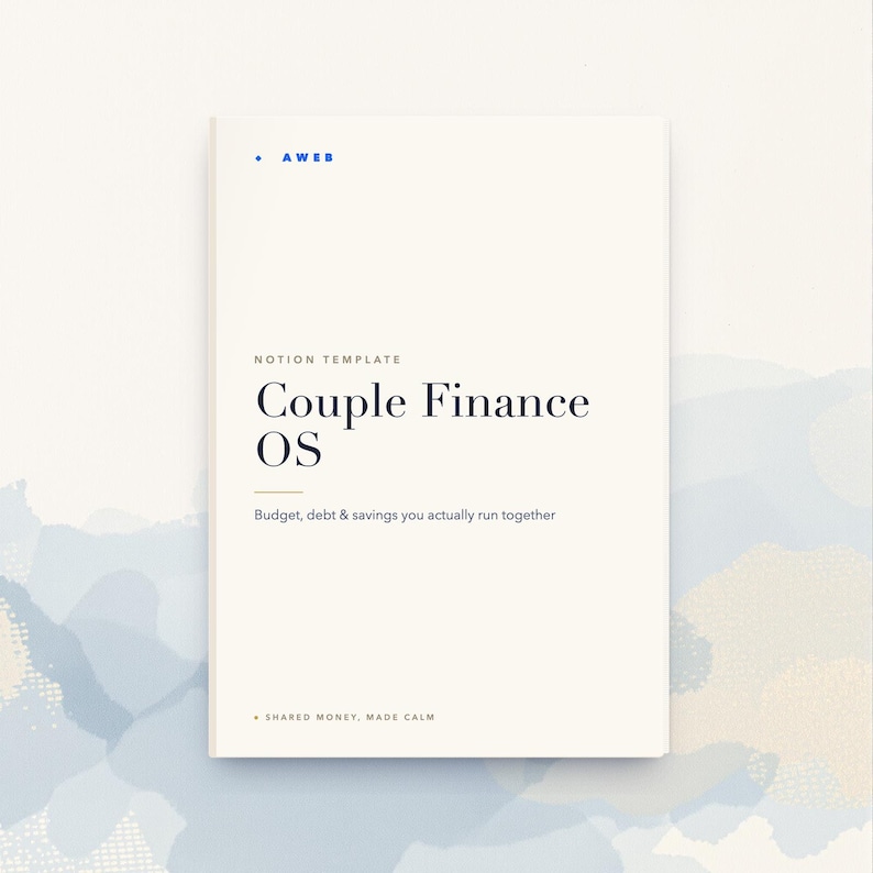 Couple Finance Notion Template, Shared Budget Tracker for Couples, Joint Money Planner, Debt & Savings, Newlywed Budget, Instant Download image 1