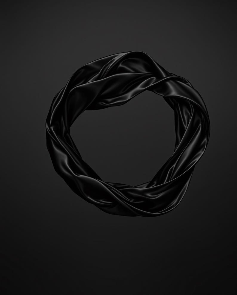 Zestaw 8 czarnych jedwabnych grafik ściennych Stillwind, rzeźbiarskie abstrakcyjne wydruki artystyczne, ciemna minimalistyczna monochromatyczna dekoracja, pobieranie cyfrowe zdjęcie 7
