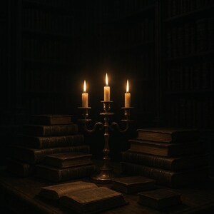 Dark Academia Wall Art Set of 12, Gothic Library Candlelit Prints, Moody Book Lover Fine Art, Harry Potter Aesthetic Download image 7