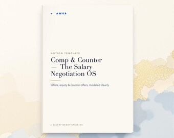 Salary Negotiation Notion Template, Job Offer and Counter-Offer Toolkit, Equity Calculator, Career Planner, Instant Download