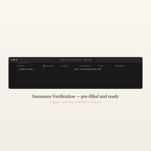 Dietitian Notion Template, Private Practice CRM, Client & Superbill Tracker, Nutrition MNT Billing, Insurance, RD Toolkit, Instant Download image 6
