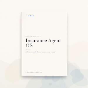 Insurance Agent Notion CRM, Policy & Renewal Tracker, Independent Agent Client Manager, Commission Tracker, Instant Download