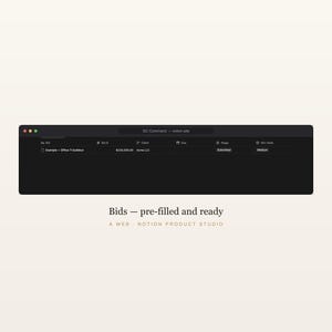 Plantilla de Notion para contratistas generales, GC Business OS, seguimiento de subcontratistas, licitaciones y órdenes de cambio, CRM para la construcción, descarga instantánea. imagen 4