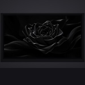 Samsung Frame TV Art Set of 18, Dark Moody Black Abstract 4K, Noir Silk Shadow & Chiaroscuro Digital Art, Luxury TV Download image 3