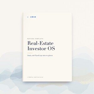 Real Estate Investor Notion Template, Rental Property Tracker, Deal Analyzer, Cap Rate & Cash Flow, Portfolio Manager, Instant Download image 1