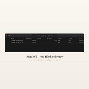 Property Manager Notion Template, Rent Roll & Lease Tracker, Landlord Property Manager, Maintenance and Tenant Tracker, Instant Download image 5