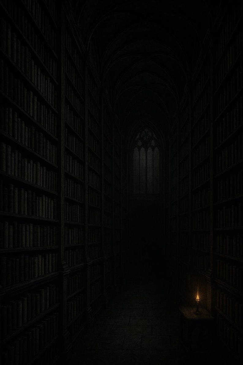 Dark Academia Wall Art Set of 12, Gothic Library Candlelit Prints, Moody Book Lover Fine Art, Harry Potter Aesthetic Download image 4