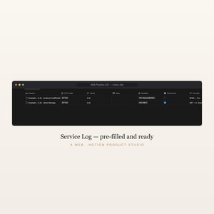 Modello di nozione di pratica ABA, strumento di monitoraggio clienti e autorizzazioni BCBA, fatturazione delle sessioni per unità CPT, kit di strumenti per analisti del comportamento, download immediato immagine 5