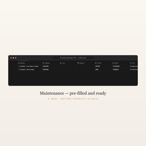 Property Manager Notion Template, Rent Roll & Lease Tracker, Landlord Property Manager, Maintenance and Tenant Tracker, Instant Download image 6