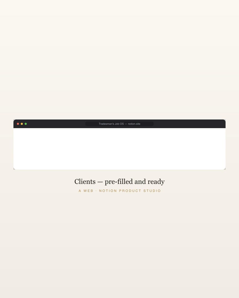Contractor Notion Template, Tradesman Job & Quote Tracker, Subcontractor and Change-Order Log, Construction CRM, Instant Download image 6