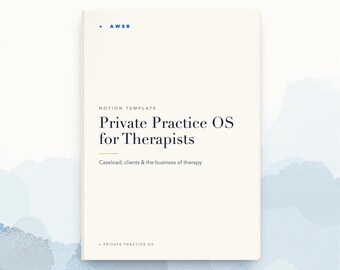Therapist Notion Template, Private Practice Manager, Caseload & Client Tracker, Therapy Business Planner, Instant Download