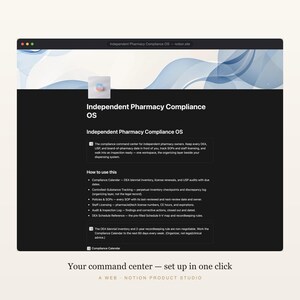 Plantilla de Nociones de Cumplimiento Farmacéutico, Rastreador DEA y USP, Kit de Herramientas SOP para Farmacéuticos, Registro de Sustancias Controladas, Preparación para Inspecciones, Descargar imagen 2