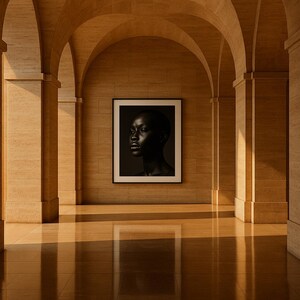 Black Woman Wall Art Set of 12, Fine Art Portrait Photography, Black & White Sculptural Prints, Elegant Home Decor, Digital Download image 3