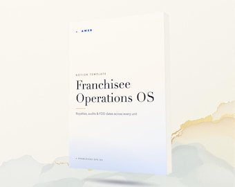 Franchisee Operations Notion Template, Multi-Unit Royalty & Fee Tracker, FDD and Brand-Standard Audit Toolkit, Franchise Owner, Download
