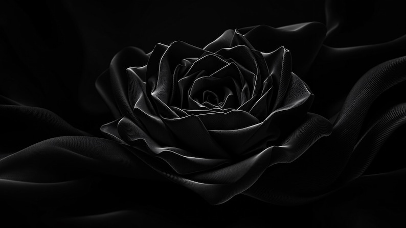 Samsung Frame TV Art Set of 18, Dark Moody Black Abstract 4K, Noir Silk Shadow & Chiaroscuro Digital Art, Luxury TV Download image 4