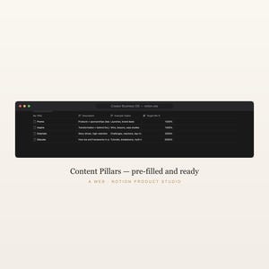 Plantilla de Notion para creadores de contenido, sistema operativo empresarial para creadores, gestión de contenido y CRM para acuerdos de marca, planificador de redes sociales, descarga instantánea. imagen 4
