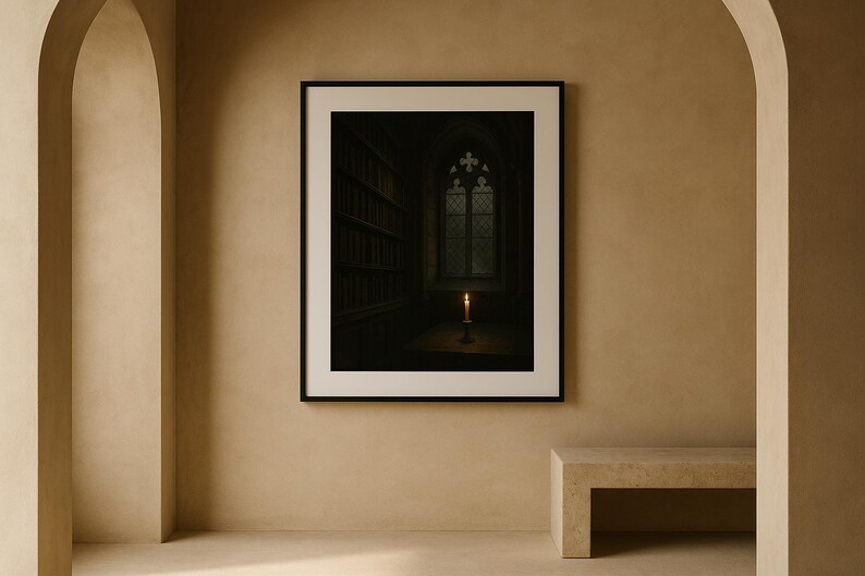 Dark Academia Wall Art Set of 12, Gothic Library Candlelit Prints, Moody Book Lover Fine Art, Harry Potter Aesthetic Download image 9