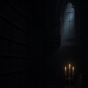 Dark Academia Wall Art Set of 12, Gothic Library Candlelit Prints, Moody Book Lover Fine Art, Harry Potter Aesthetic Download image 3