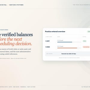 Modello di nozione per studio privato di logopedia, CRM per la gestione dei casi di terapia del linguaggio, Autorizzazione delle sessioni dei clienti e monitoraggio delle entrate, Dashboard dello studio, Insta immagine 3