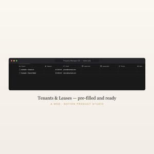 Property Manager Notion Template, Rent Roll & Lease Tracker, Landlord Property Manager, Maintenance and Tenant Tracker, Instant Download image 4