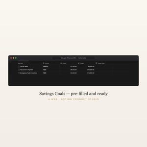 Couple Finance Notion Template, Shared Budget Tracker for Couples, Joint Money Planner, Debt & Savings, Newlywed Budget, Instant Download image 5