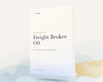 Freight Broker Notion Template, Carrier & Load Tracker, Trucking Dispatch CRM, FMCSA Compliance and Margin Tracker, Instant Download