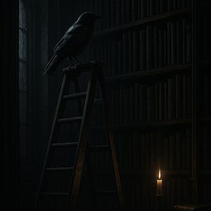 Dark Academia Wall Art Set of 12, Gothic Library Candlelit Prints, Moody Book Lover Fine Art, Harry Potter Aesthetic Download image 1