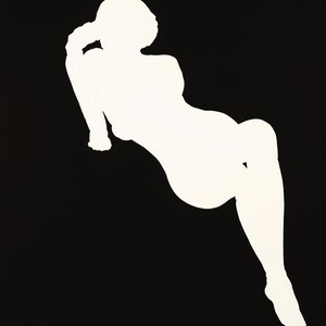 The Unpainted Figure Art Set of 8, Black and White Silhouette Wall Art, Minimalist Nude Figure Prints, Modern Digital Download image 6