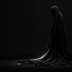 Samsung Frame TV Art Set of 18, Dark Moody Black Abstract 4K, Noir Silk Shadow & Chiaroscuro Digital Art, Luxury TV Download image 5
