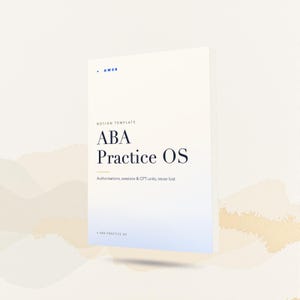 Modello di nozione di pratica ABA, strumento di monitoraggio clienti e autorizzazioni BCBA, fatturazione delle sessioni per unità CPT, kit di strumenti per analisti del comportamento, download immediato immagine 1