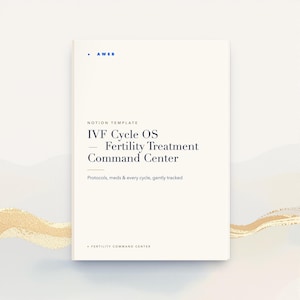 IVF Notion Template, Fertility Treatment Tracker, Medication Protocol and Monitoring Planner, Cost and FSA Tracker, Instant Download
