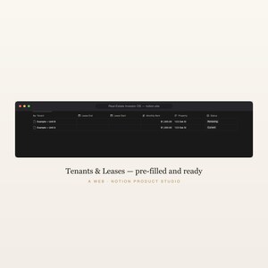 Real Estate Investor Notion Template, Rental Property Tracker, Deal Analyzer, Cap Rate & Cash Flow, Portfolio Manager, Instant Download image 6