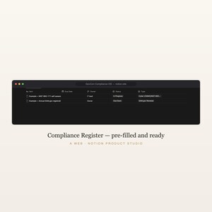 GovCon Notion Template, Federal Contracting CRM, Bid Pipeline, SAM & Set-Aside Compliance Tracker, Contractor Toolkit, Instant Download image 5