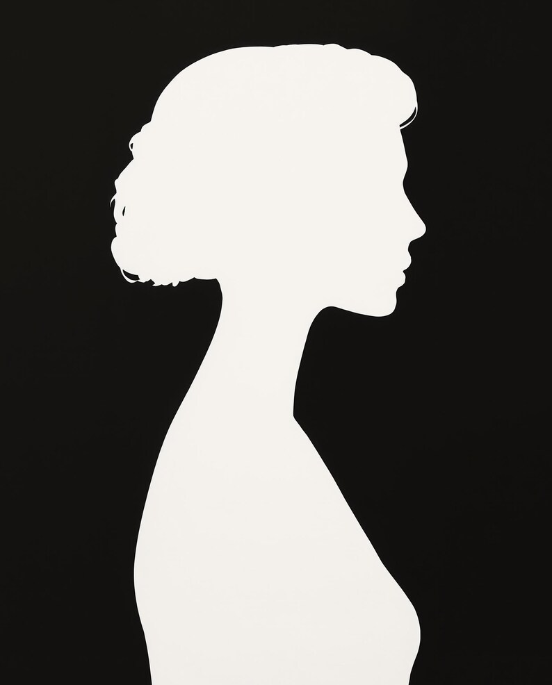 The Unpainted Figure Art Set of 8, Black and White Silhouette Wall Art, Minimalist Nude Figure Prints, Modern Digital Download image 5