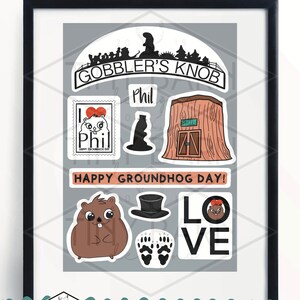 Phil Happy Groundhog Day Stickers 10 Pack image 3