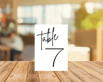 Party Table Number Wedding Instant Download Printable 1-30