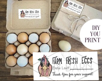 Egg Carton Wrapper | Egg Carton | Farm Fresh Eggs | Egg Calendar | Egg Carton Label | Egg Sticker | Egg Stamp | Egg Basket | Chicken Eggs