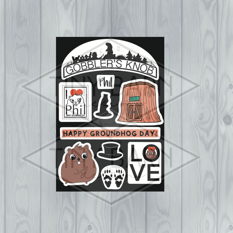 Phil Happy Groundhog Day Stickers 10 Pack image 2