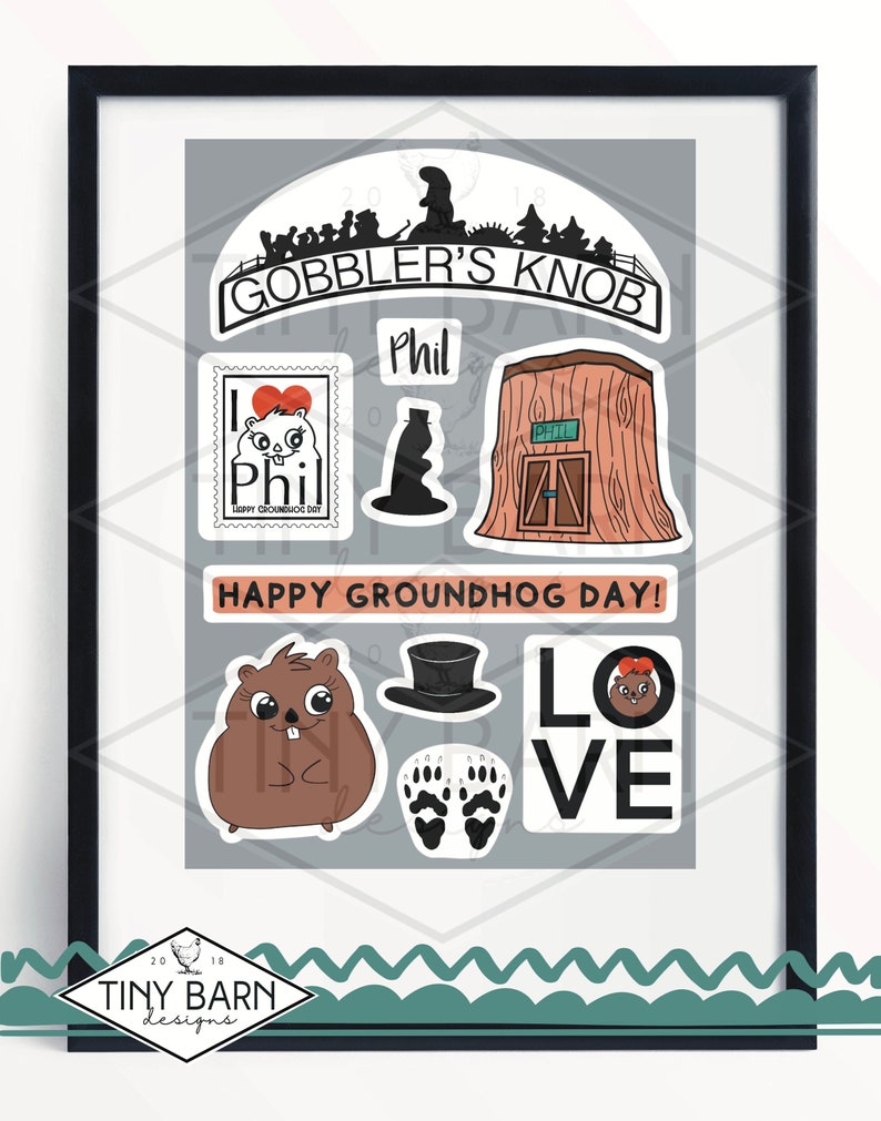 Phil Happy Groundhog Day Stickers 10 Pack image 3