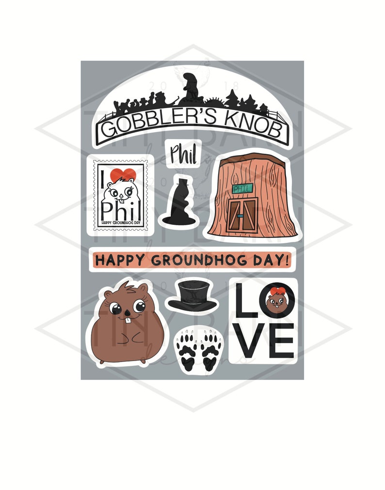 Phil Happy Groundhog Day Stickers 10 Pack image 4