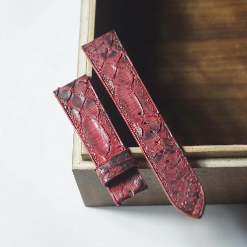 Python Leather Watch Strap image 2