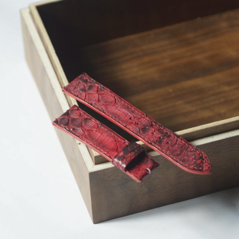 Python Leather Watch Strap image 3